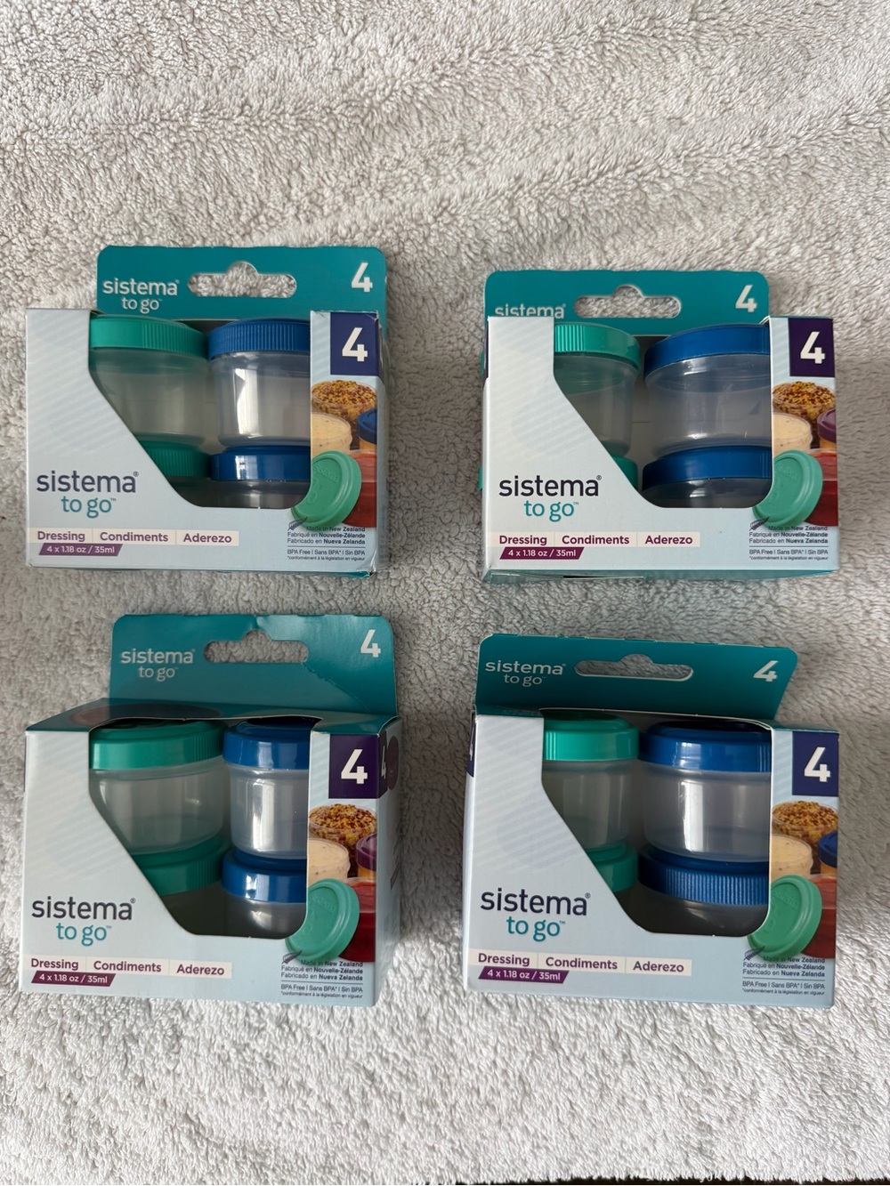 Sistema To Go 4-Pack Dressing Containers - 4 boxes